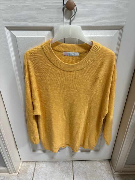Free People Sweaters - Free People Beach outfit.    Everyday Crewneck Sweater and pan in Mustard Yellow